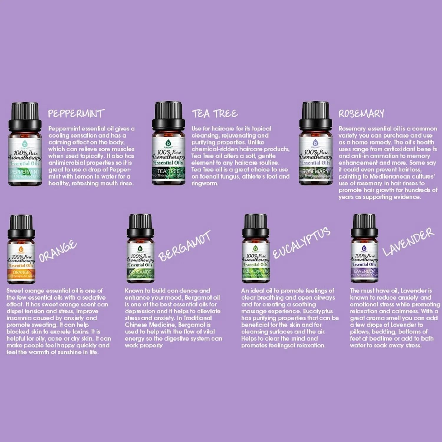 14 Pack of 100% Pure Essential Aromatherapy Oils