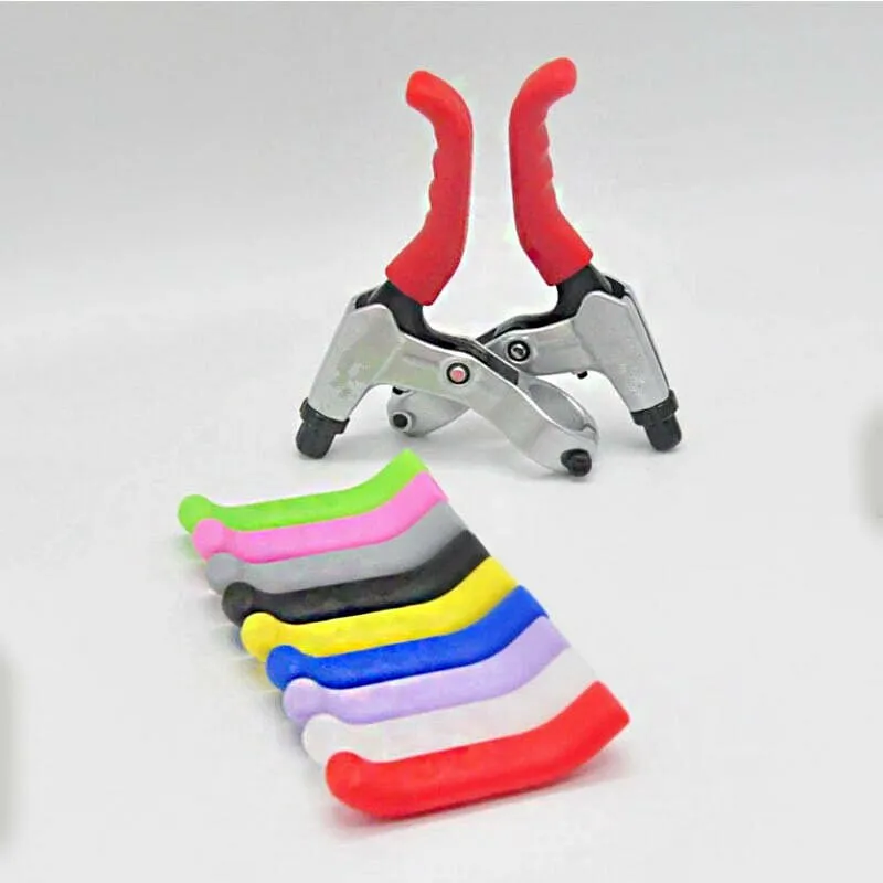 2PCS Bicycle Bike Brake Handle Cover Silicone Sleeve Bike Brake Lever Protector Covers Mountain Bike Brakes Accessories