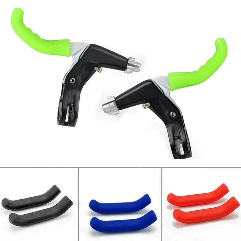 2PCS Bicycle Bike Brake Handle Cover Silicone Sleeve Bike Brake Lever Protector Covers Mountain Bike Brakes Accessories