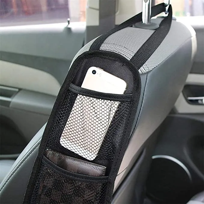 2PCS Multi Pocket Car Seat Side Hanging Storage Bag  Holder