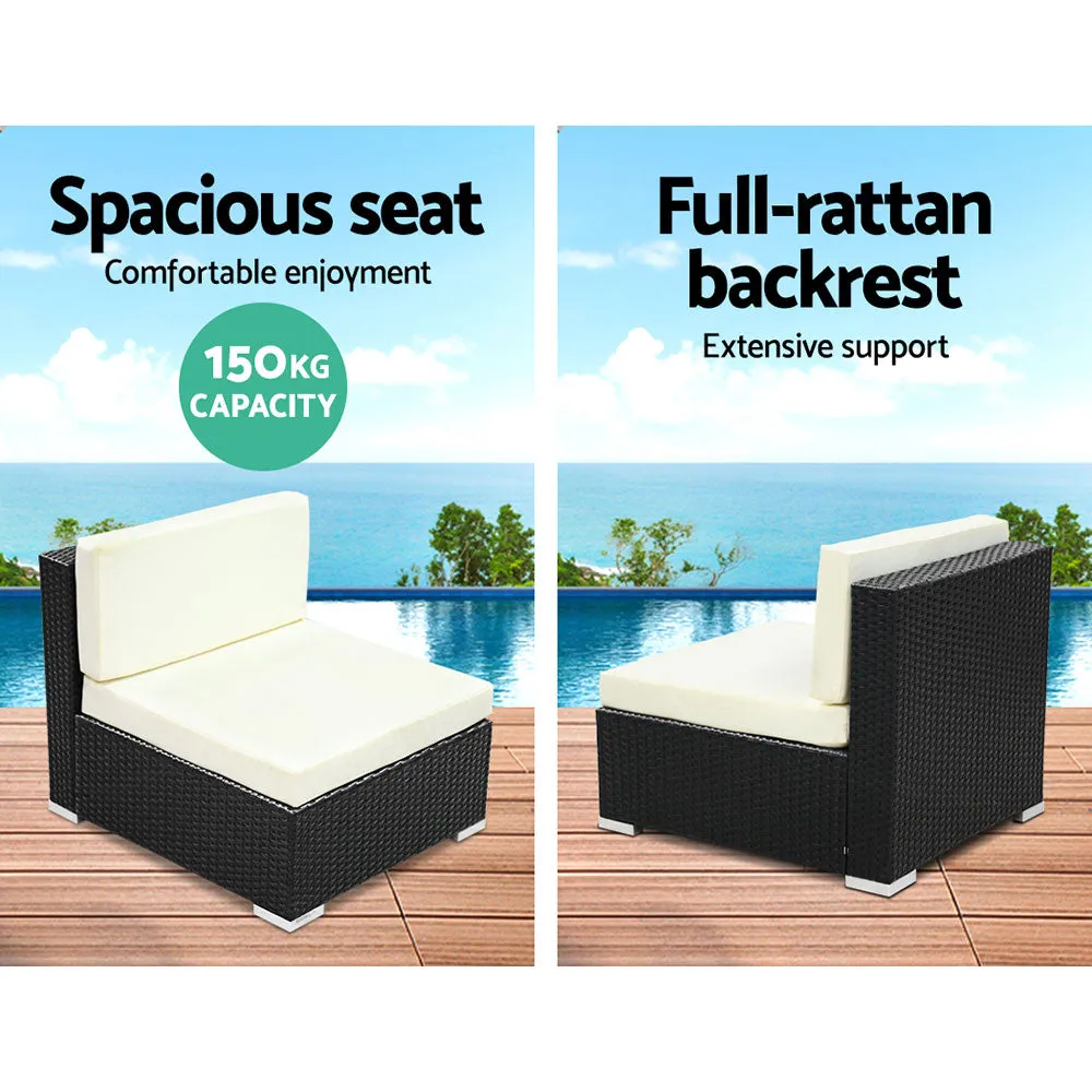 3PC UV-Resistant Rattan Outdoor Sofa Set by Gardeon