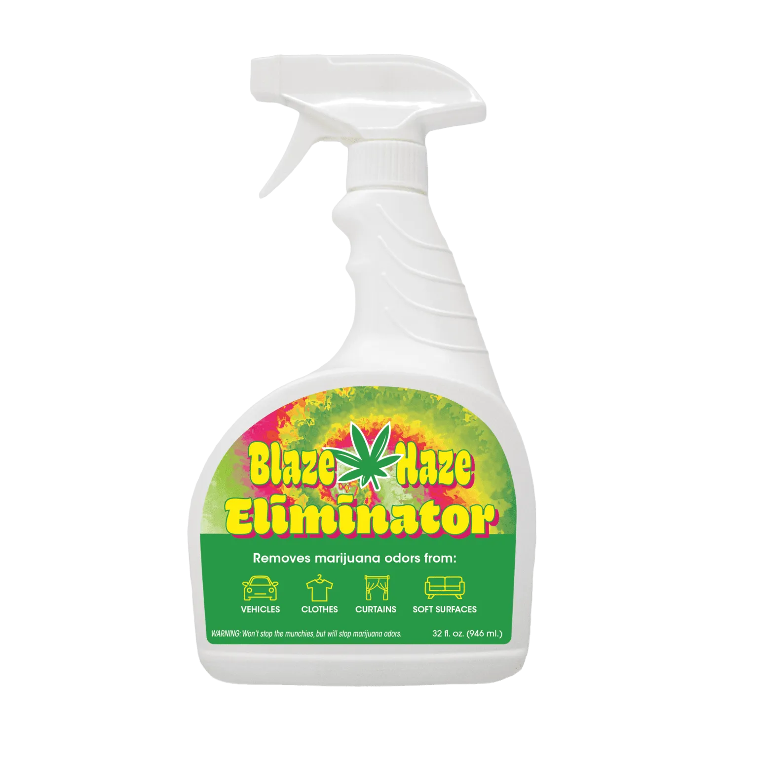 Blaze Haze Eliminator, removes marijuana odors from soft surfaces, 1 Quart