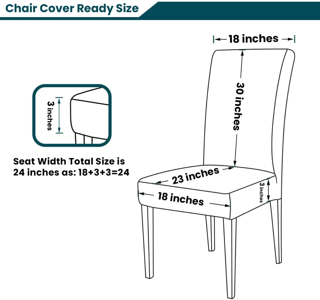 Blue – Flexible Jersey Cotton Chair Covers