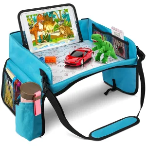 BUENAVO Car Seat Organizer Kids Travel Tray for Kids Toddlers Activities in Car Seat