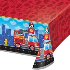 Bulk Fire Truck Plastic Table Covers (6 per Case)