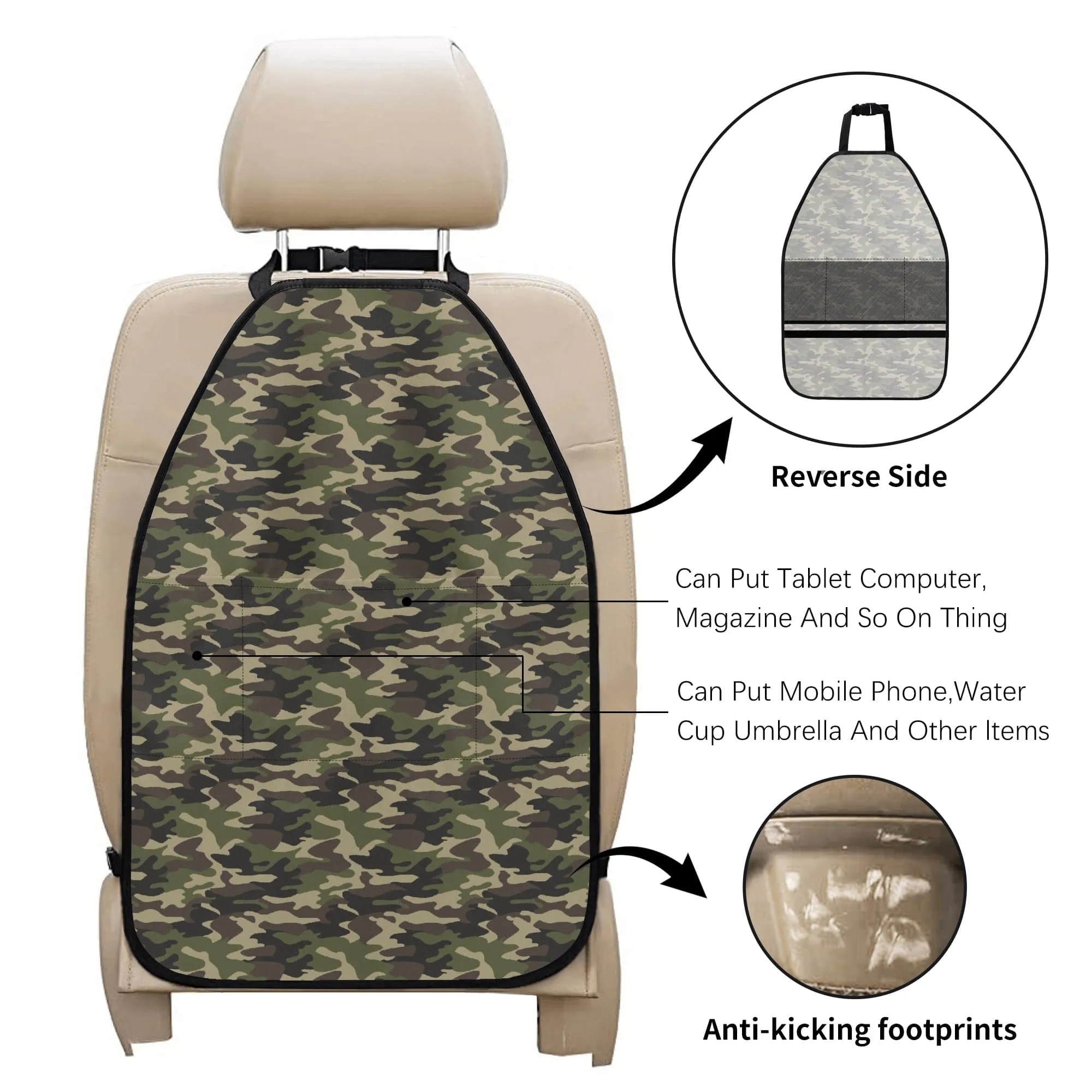 Camouflage Vehicle Back Seat Organizer