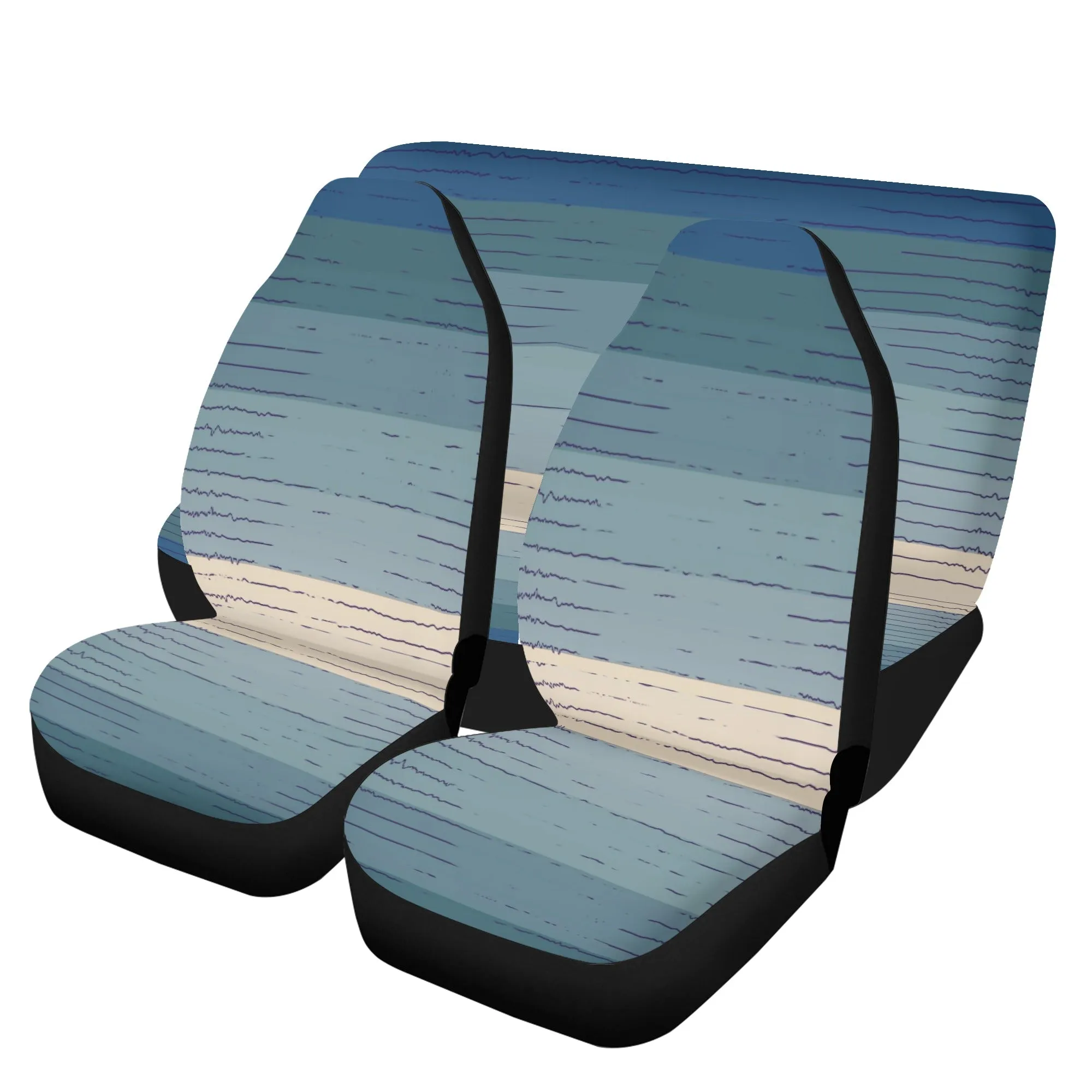 Car Accessories | Car Seat Covers for Front & Back | Cool Fitted Sweat Protector | Vehicle Interiors Upholstery | Blue Rainbow Sunset