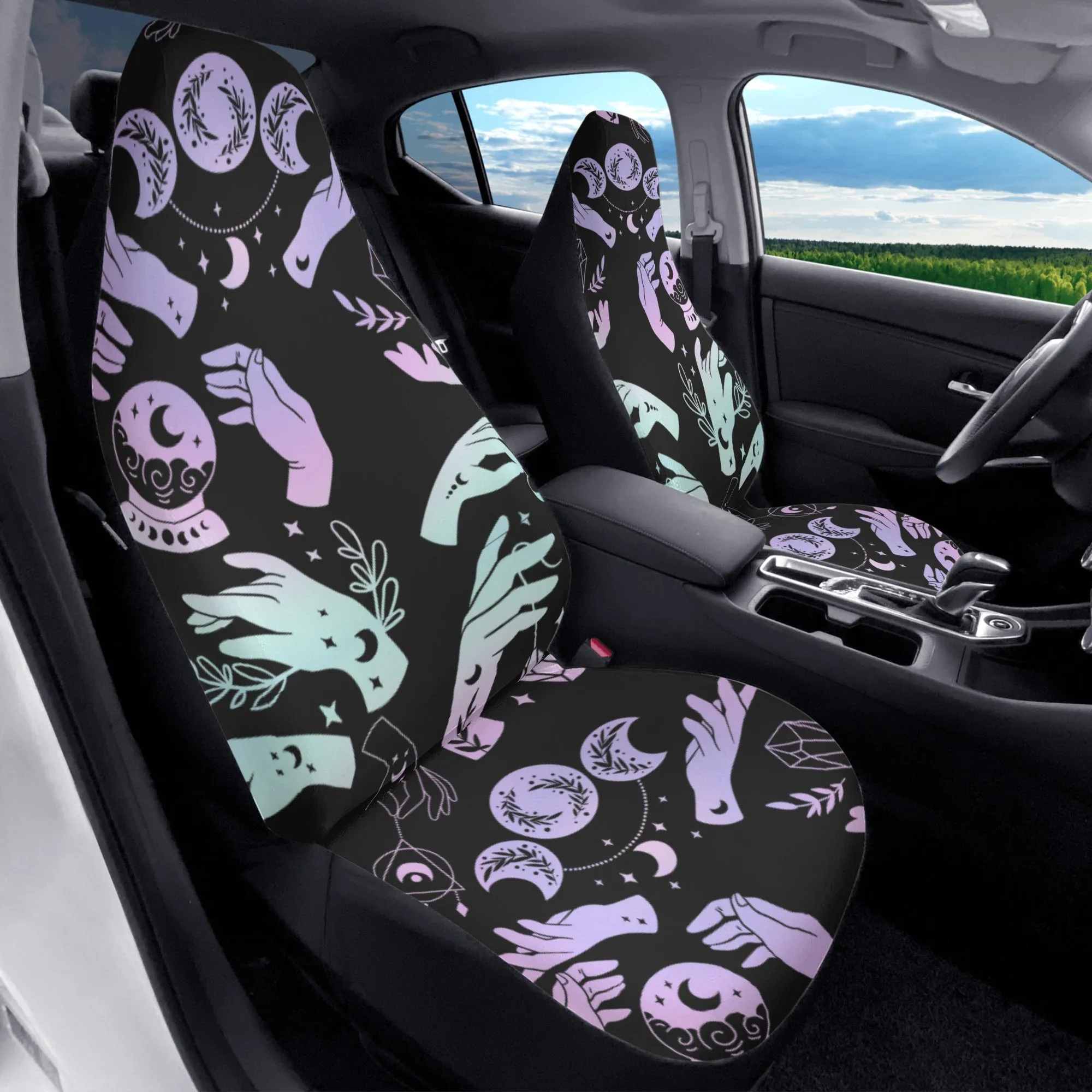 Car Accessories | Car Seat Covers for Front | Set of 2 | Sweat Protector | Vehicle Interiors– Witchy Crystal Ball