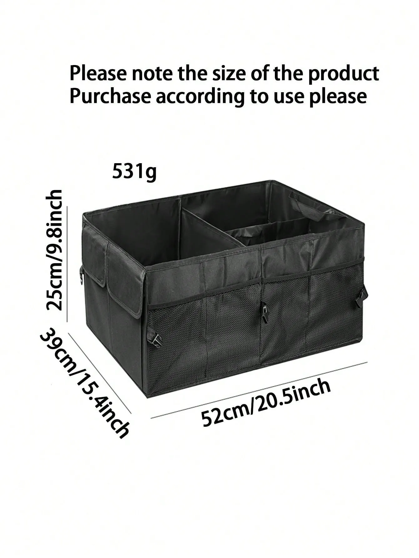 Car Supplies Trunk Storage Box, Foldable Large Package Car Storage Box