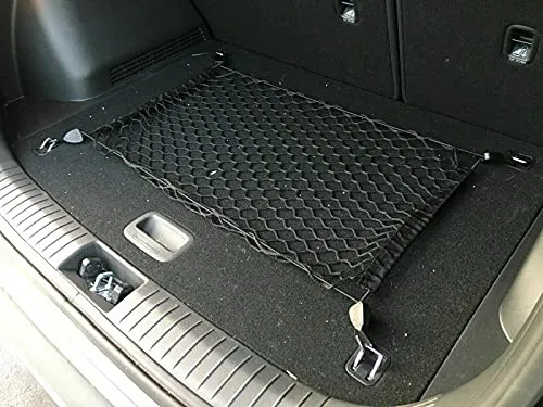 Car Trunk Cargo Net - Made and Fit 100% Specific Vehicle for Hyundai Kona 2018-2022 Kona EV - Elastic Mesh Storage Organizer - Premium Accessories - Trunk Cargo Luggage Netting