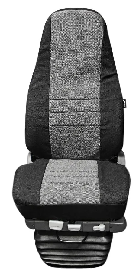 Fia OE Protective Seat Cover – Black & Charcoal Cloth for High Back ISRI 5030 Deluxe & Premium Seat