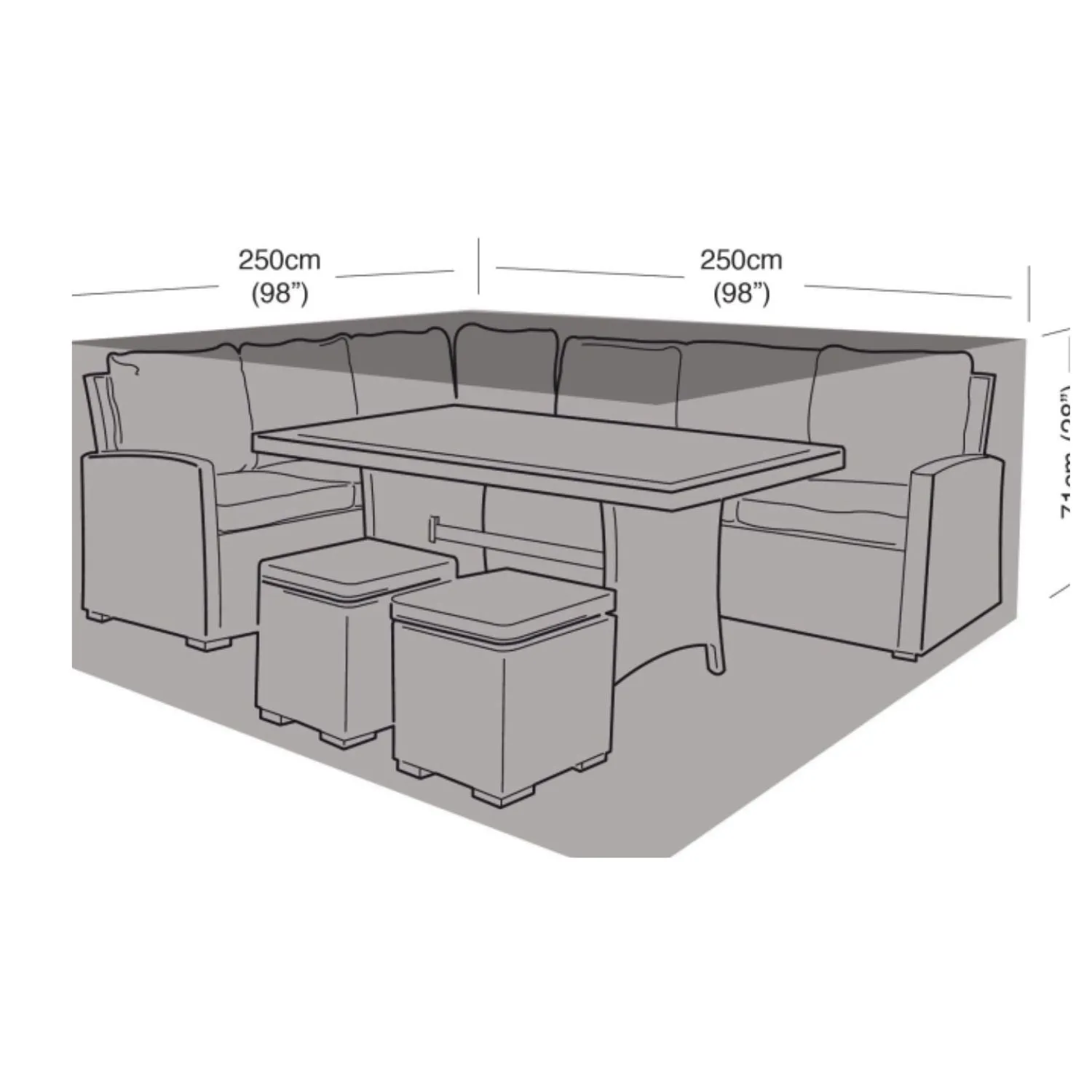 Garland Small Square Casual Dining Set Cover