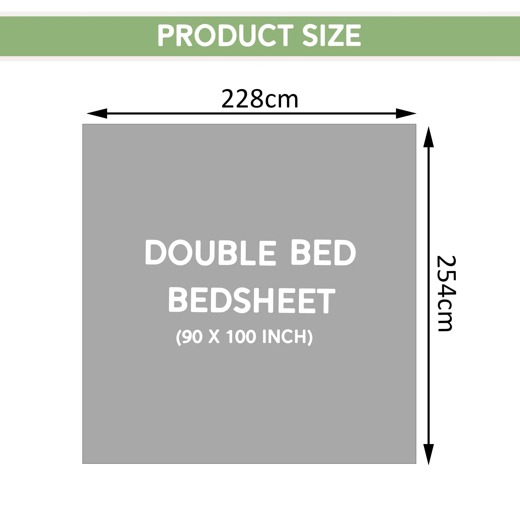 Kuber Industries Premium Cotton Bedsheets For Double Bed With 2 Pillow Covers Included - Printed Bedspread With 90x100 Inch Size - Green