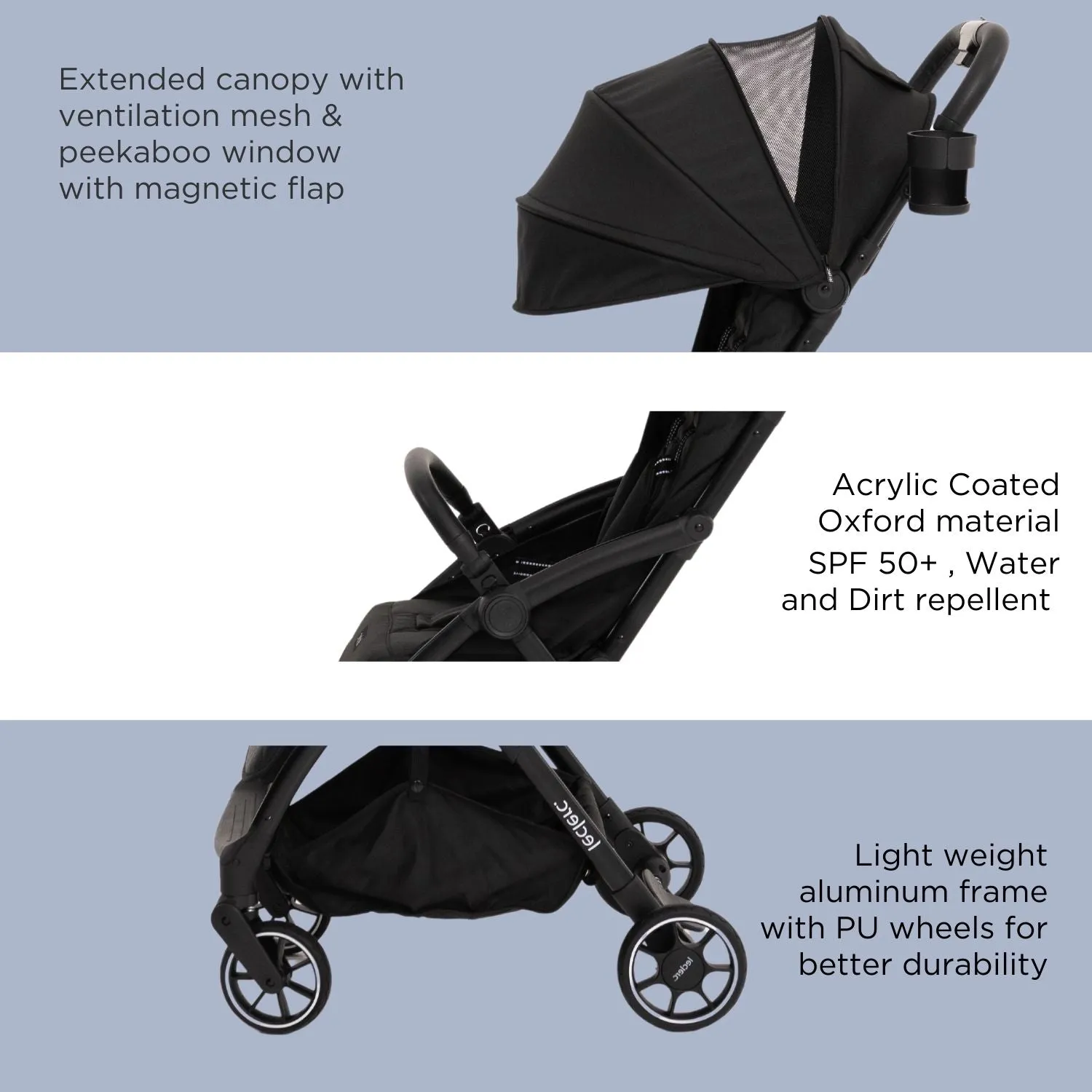 Leclerc Baby Magicfold Plus Stroller Black