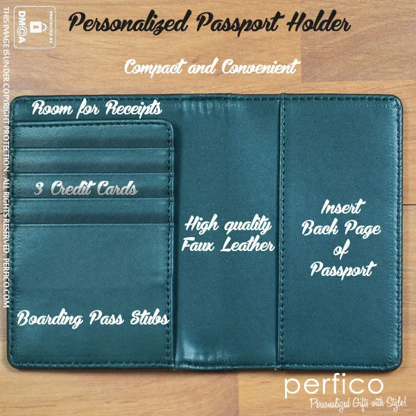 Live with No Excuses © Personalized Passport Cover and Holder