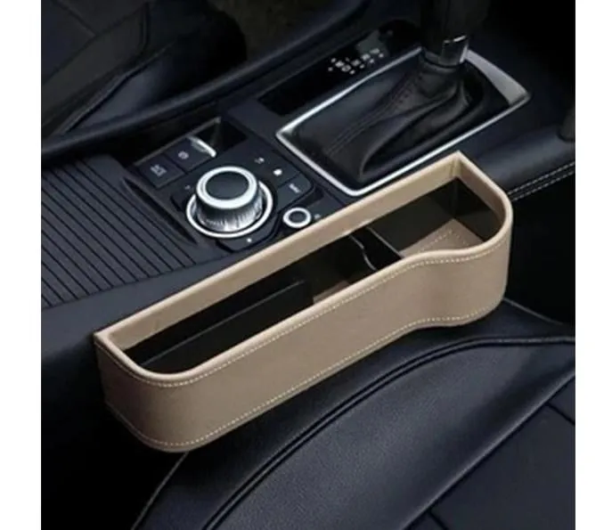 Multifunctional Car Seat Organizer - Storage Box Car Organizer Seat Gap PU Case Pocket Car Seat Side Slit for Wallet Phone Coins Cigarette Keys Cards For Universal