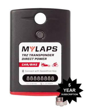 MYLAPS TR2 Direct Power Transponder - Car/Bike - 5 Year Subscription