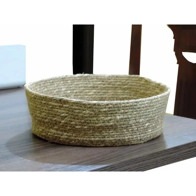 Natural Jute Basket for Versatile Storage | Set of 3 | 11 x 4 inches