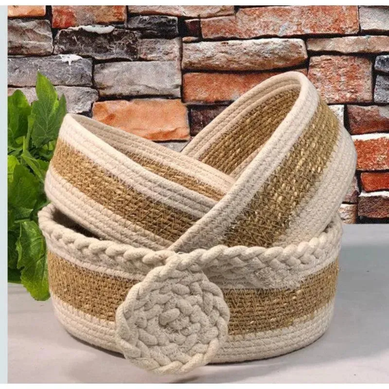 Natural Jute Basket for Versatile Storage | Set of 3 | 11 x 4 inches