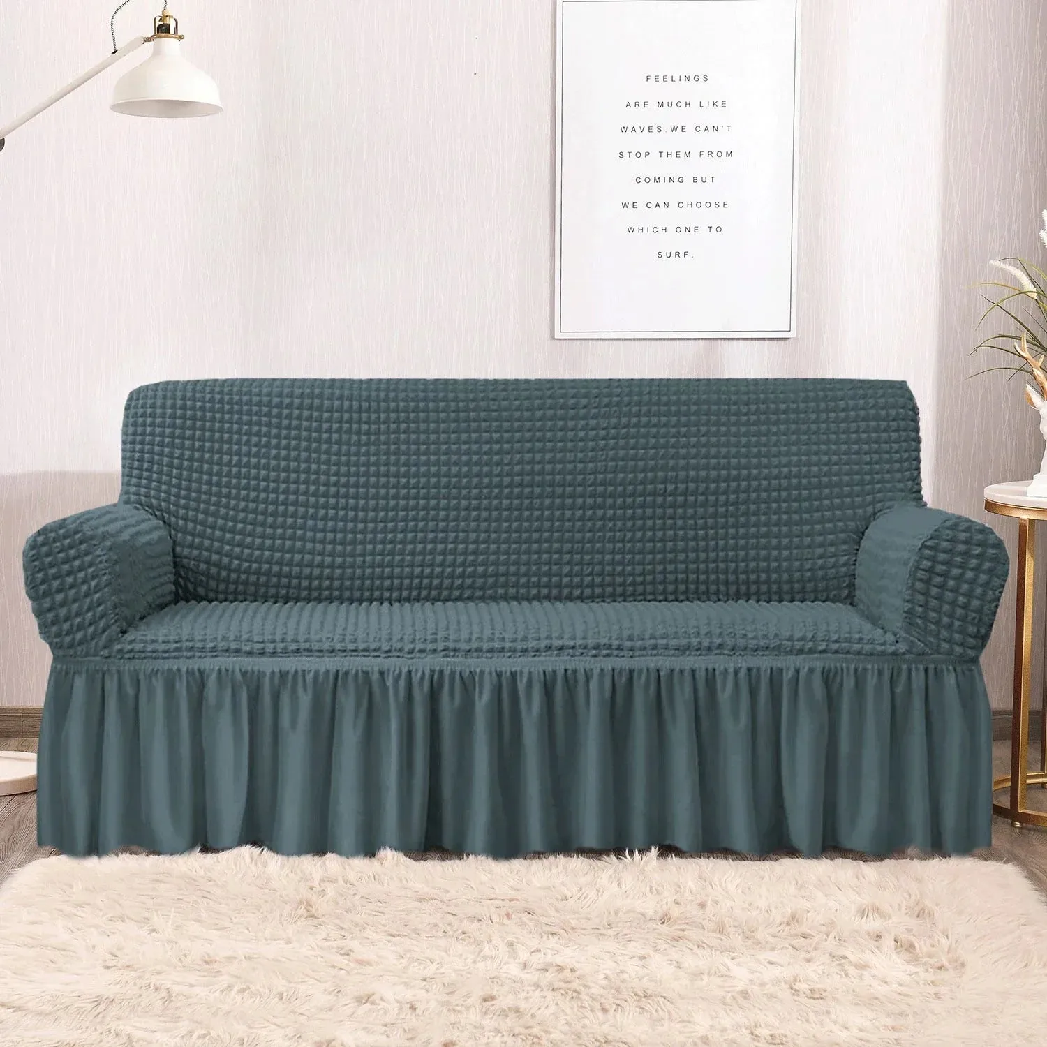 Persian Style Bubble Sofa Cover - Grey