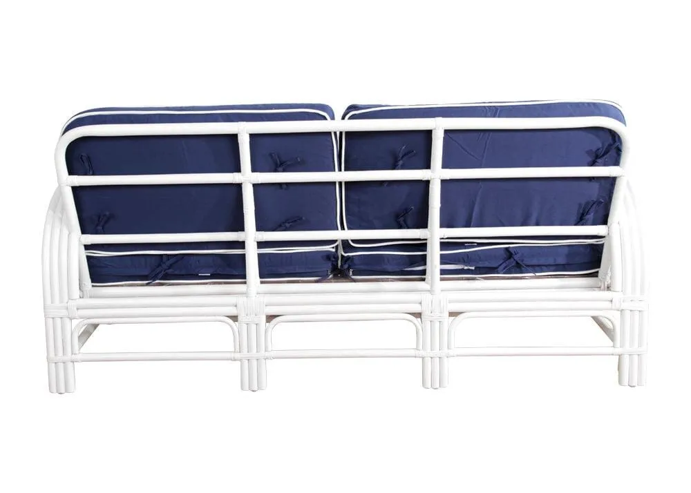 Pretzel Daybed - White with Blue Covers