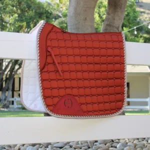 Satin Classic Dressage Saddle Pad - Rust