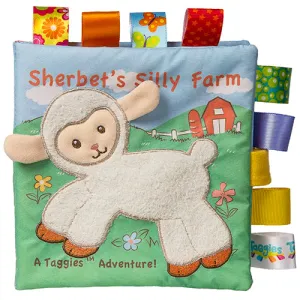 Soft Material Taggies Book - Sherbet Lamb