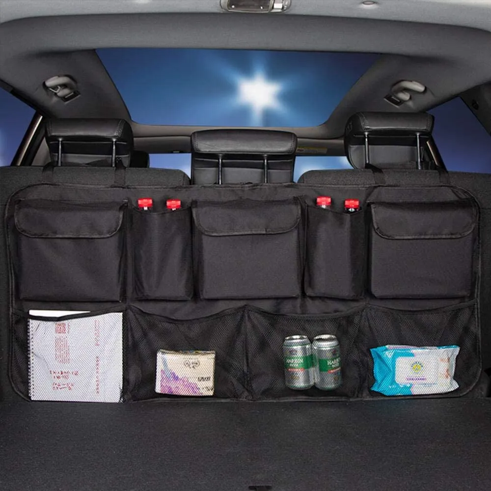 SUV Back Seat Trunk Organiser with 9 Compartments