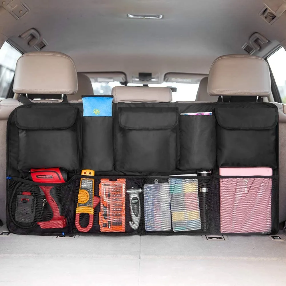 SUV Back Seat Trunk Organiser with 9 Compartments